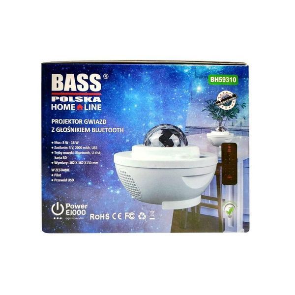 Зоряний LED-проектор з Bluetooth і динаміком Bass Polska BH59310 BH 59310 фото