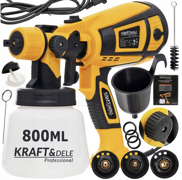 Електричний фарбопульт 650 Вт 800 мл Kraft&Dele KD1657 для фарби та лаку KD1657 фото