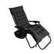 Складний садовий лежак, шезлонг з матрацом та подушкою Чорний BH 31012 BH 31012-R фото 1