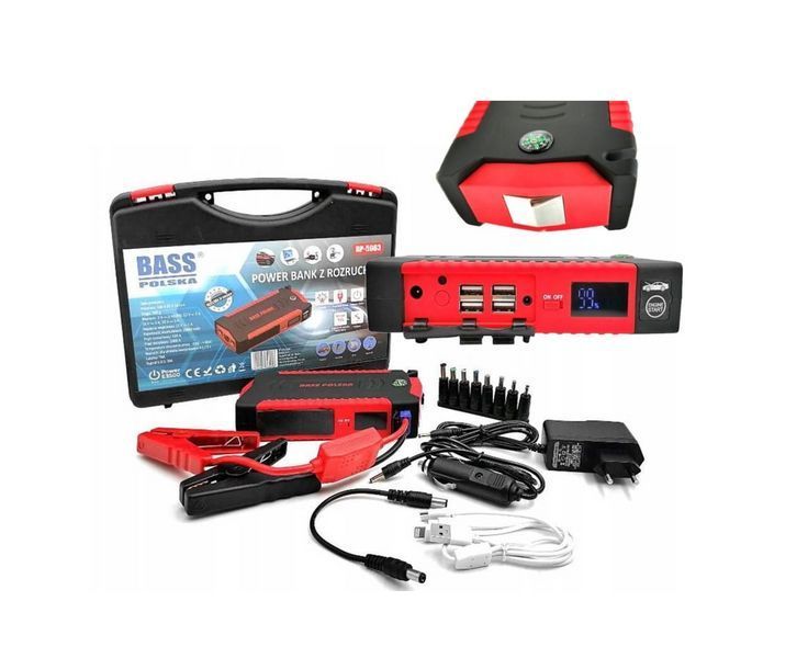 Пусковий бустер 19000 mAh із функцією запуску двигуна Bass Polska 5963 5963 фото