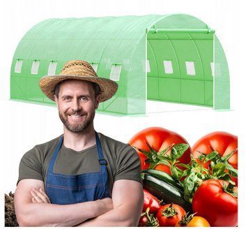 Садова теплиця Expand TFO25-3X6X2-2-Z 18 м&sup2;, 6&times;3&times;2 м, двоє дверей, міцний каркас 25 мм &ndash; ідеальна для овочів та фруктів TFO25-3X6X2-2-Z фото