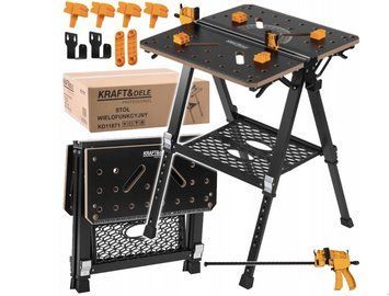 Складний робочий стіл, затискний верстак Kraft&Dele KD11871, МДФ, для майстерні та будівництва 454 кг KD11871 фото