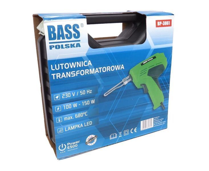 Паяльник електричний Bass Polska 3861 трансформаторний з аксесуарами та LED підсвічуванням 3861 фото