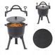 Чавунний казанок на ніжках з ручкою для перенесення Garden Line BBQ3727 11 л Сірий BBQ3727 фото 2