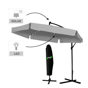 Садова парасоля з LED підсвіткою та чохлом 300 см GardenLine GAO1497 сіра GAO1497 фото