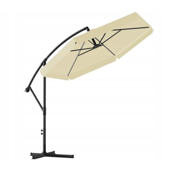 Садова парасоля 300 см з чохлом і LED підсвіткою Garden Line GAO1503 BANANA бежева GAO1503 фото